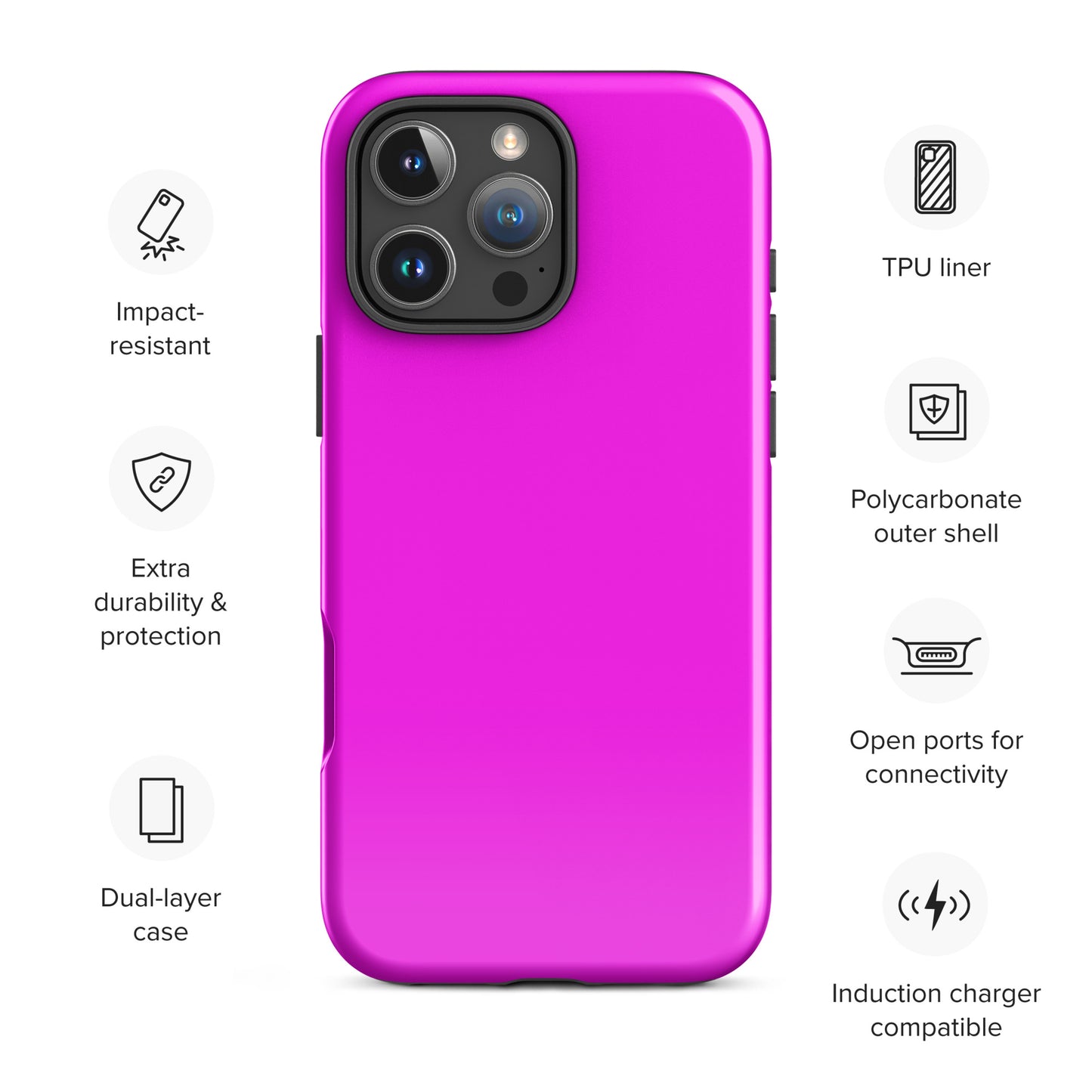 Pink Pulse Tough Case for iPhone®